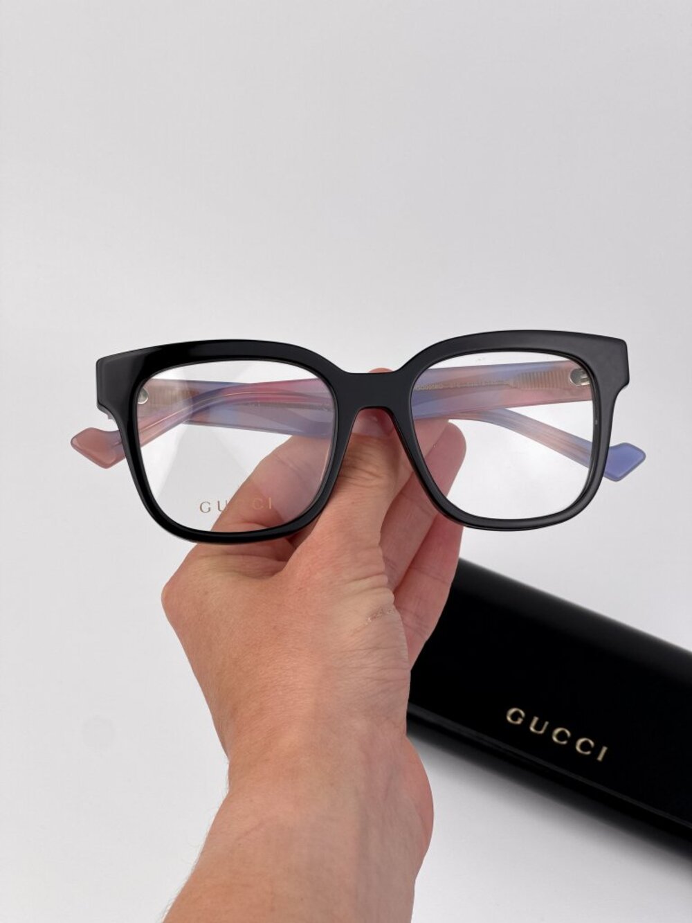 Gucci GG0958O 016 Women’s Eyeglasses Black Pink Havana Square